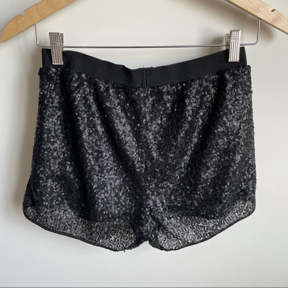 Black Sequin shorts Size small - Picture 1 of 3